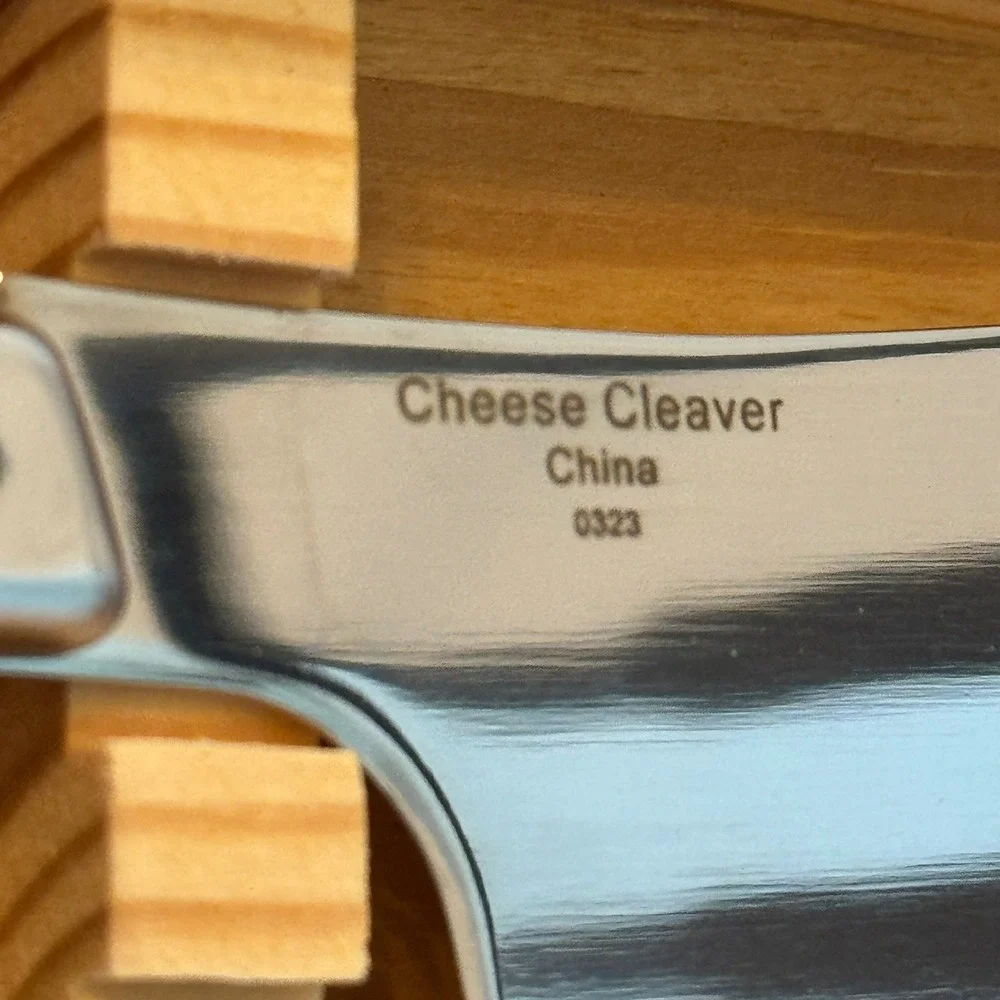 Wolfgang Puck 3 Piece Stainless Steel Cheese Knife Set in Wood Gift Box 0323